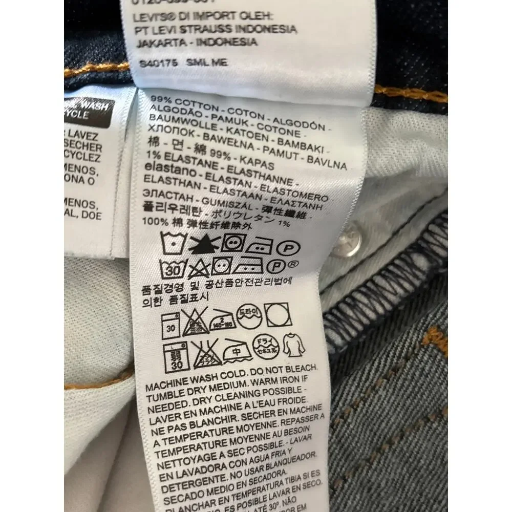Levi's Strauss 541 Pants Denim Jeans Men's Size 38x32‎ Blue Dark Wash Mid Rise